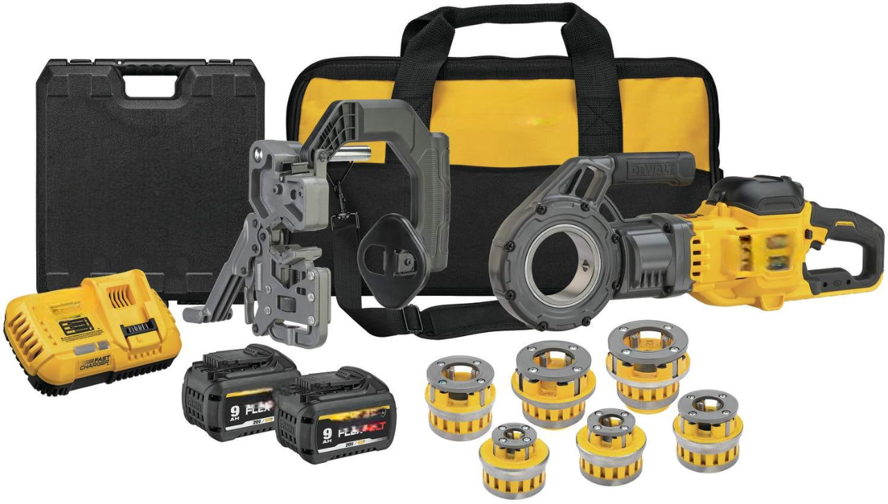 Flexvolt 60V MAX Cordless Pipe Threader Kit With Die Heads