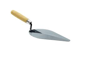 Wide-Leaf Masonry Trowel with Wooden Handle