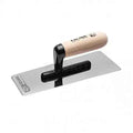 Co.Me Professional Stainless Steel Trapazoidal Shape Marmorino Trowel With Wooden Handle