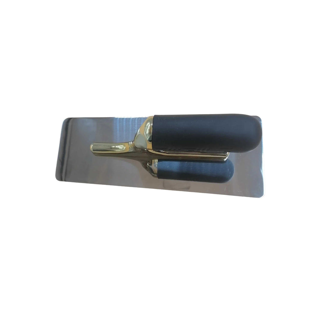 Decora Professional Trapezoidal Stainless Steel Marmorino Trowel With Gold and Rubber Handle
