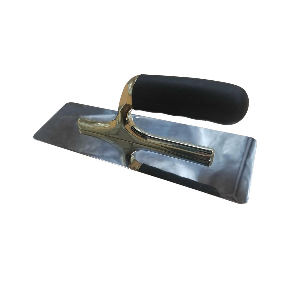 Decora Professional Trapezoidal Stainless Steel Marmorino Trowel With Gold and Rubber Handle