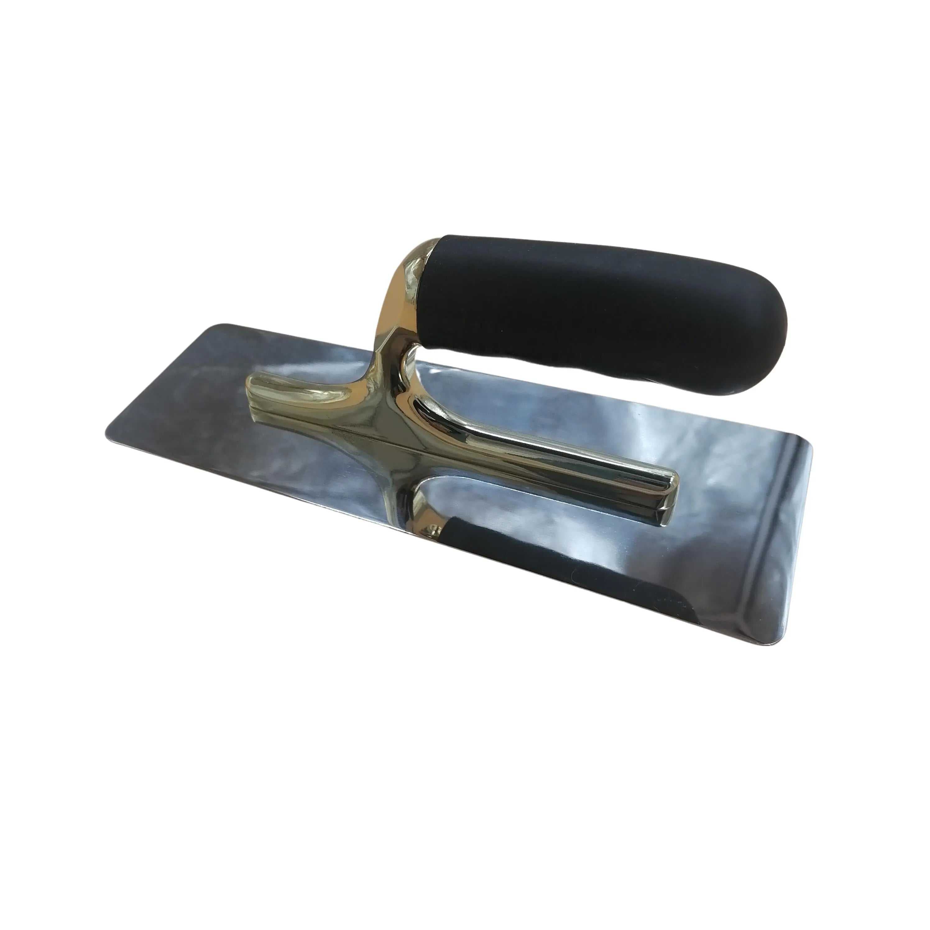 Decora Professional Trapezoidal Stainless Steel Marmorino Trowel With Gold and Rubber Handle