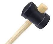 Dual-Face Rubber and Wood Mallet